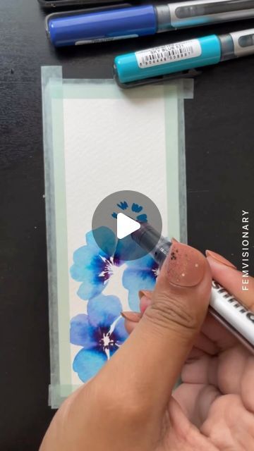 3,494 likes, 19 comments - karinmarkers on March 8, 2023: "Amazing floral bookmark by @femvisionary painted with our Brushmarker PRO @karinmarkers Follow @femvisionary for more amazing artworks ...". Brushpen Painting Ideas, Brushpens Art, Floral Bookmarks, Pro Markers, Watercolour Ideas, Brush Markers, Pen And Watercolor, March 8, Art Brushes