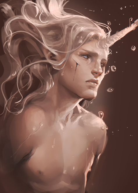 Last unicorn by *sakimichan on deviantART Sakimichan Art, Old Portraits, Last Unicorn, The Last Unicorn, Unicorn Art, Mythological Creatures, Mystical Creatures, Magical Creatures, Male Art