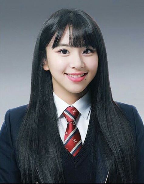 twice chaeyoung graduation photo Chaeyoung Graduation Pic, Twice Id Picture, Hanlim School Uniform, Kpop School Uniform, Kpop Id Photo, Txt Ot5, Muscle Cramps, Korean Short Hair, Son Chaeyoung