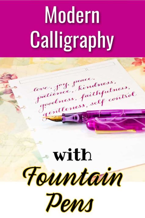 How To Write With A Fountain Pen, Calligraphy With Pencil, Fountain Pen Art, Fountain Pen Calligraphy, Expensive Pens, Fountain Pens Calligraphy, Modern Fountain, Pointed Pen Calligraphy, Brush Pen Lettering