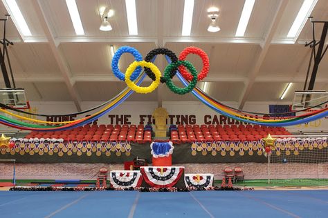 Polk's Posts: Homecoming 2012- Bring HOME the Gold! Olympic Homecoming Theme, School Rally Ideas, Rally Decorations Ideas, School Olympics, Pep Rally Themes, Olympic Party Decorations, Sports Day Decoration, Vbs Olympics, Rally Ideas