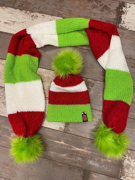 Knitting Machine Christmas Projects, Addi Knitting Machine Christmas Projects, Sentro Knitting Machine Scarf Patterns Free, Knitting Machine Grinch Hat, Grinch Ear Warmer Pattern, Grinch Beanie Knitting Machine, Loom Knit Grinch Hat, Grinch Ear Warmer Knitting Machine, Knitting Machine Scarf