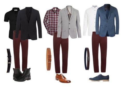 "Men burgundy style pants" by baloure on Polyvore featuring River Island, Burberry, H&M, Brooks Brothers, Steve Madden, Orciani, Armani Collezioni, Magnanni, Lanvin and Frye Burgundy Chinos Men Outfits, Burgundy Trousers Outfit, Burgundy Pants Men, Outfit Pantalon Vino, Burgundy Chinos, Burgundy Pants Outfit, Burgundy Trousers, Slacks Outfit, Burgundy Pants