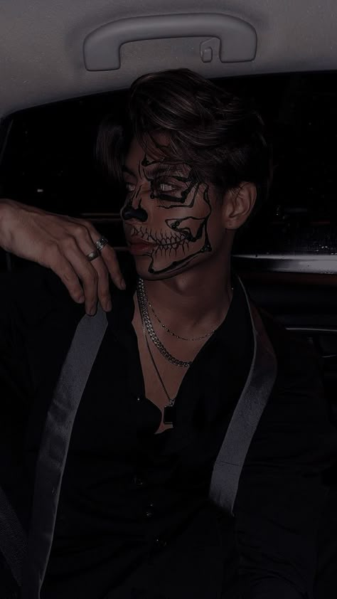 Men’s Halloween Makeup, Men Halloween Makeup, Halloween Makeup Men, Halloween Makeup For Men, Guys Halloween Makeup, Mens Halloween Makeup, Vampire Bride, Skeleton Makeup, Cute Guy Pics