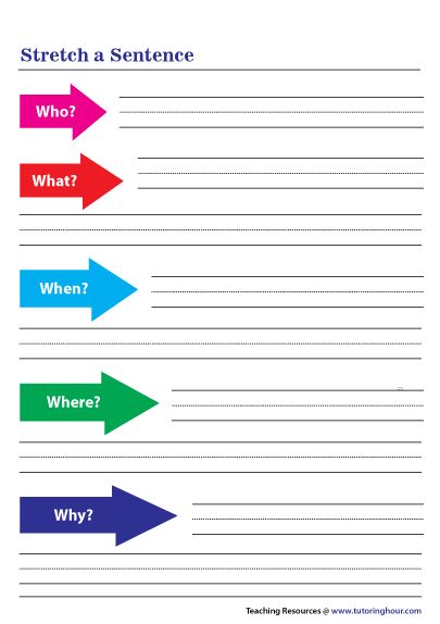 5 Sentence Paragraph, Expand A Sentence, Stretching Sentences Worksheets, Sentence Stretching Worksheets, Teaching How To Write A Sentence, How To Stretch A Sentence, Stretching A Sentence, Stretch The Sentence, Sentence Stretching