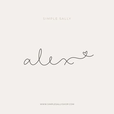 Tattoo Name With Heart, Name Alex Tattoo, Alex In Cursive, Alex Tattoo Name Design, Cursive Heart Tattoo, Alex Wallpaper Name, Subtle Name Tattoos, Name And Heart Tattoo, A S Tattoo Letter Design