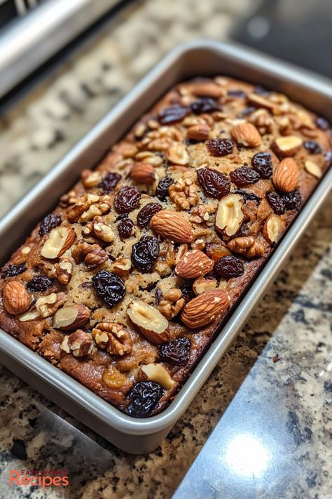 German Fruit Bread, or Früchtebrot, is one of those cozy holiday treats that feels like a warm hug. Packed with dried fruits, crunchy nuts, and a hint of spices, it’s naturally sweet and full of flavor. Fruit And Nut Bread, Fruit Bread Recipes, Fruit Bread, Recipe Sweet, Nut Bread, Cozy Holiday, Quick Breads, Recipes Homemade, Bread Recipes Homemade