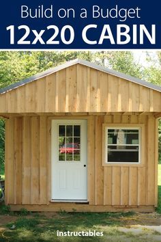 12x20 Cabin, Cabin On A Budget, Build A Cabin, Build Your Own Cabin, Diy Cabin, Build Your Own Shed, Building A Cabin, House Shed, Storage Shed Plans