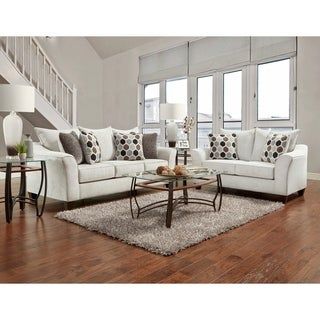 Casual Chic Living Room, 4 Piece Living Room Set, Silver Sofa, Wayfair Living Room, Farmhouse Living Room Furniture, Sofa And Loveseat Set, Living Room Sofa Set, Small Space Living Room, Living Room Bookcase