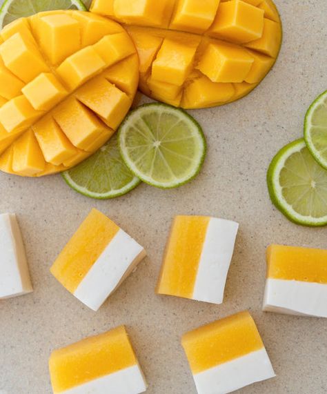 These gut-loving mango and coconut gummies are a taste of summer, reminiscent of a Weiss bar! These summertime gummies look like a treat for your cuties but they also have health benefits too. Natural gelatin is healing for little tummi... Coconut Gummies, Gelatin Gummies, Natural Probiotics, Mango Coconut, Coconut Yogurt, Unsweetened Coconut, Healthy Bones, Raw Honey, Coconut Cream