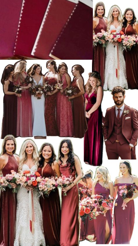 Azazie colors: pomegranate, burgundy, mulberry, wine Wine Colored Wedding, Burgundy Wedding Theme, Mulberry Wine, Wine Color, Burgundy Wedding, Wine Colored, Themed Wedding, Wedding Theme, Pomegranate