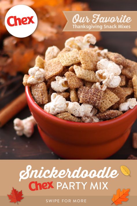 There’s just something about mixing cinnamon and sugar that feels right … kind of like snow days and hot chocolate. Our Homemade Snickerdoodle Chex™ Mix has all the flavors of your favorite cookie in a snackable mix! Cinnamon Chex Mix Recipes, Cinnamon Chex Mix, Muddy Buddy Recipes, Original Chex Mix, Chocolate Chex Mix, Cinnamon Chex, Original Chex, Gluten Free Snickerdoodles, Chex Party Mix