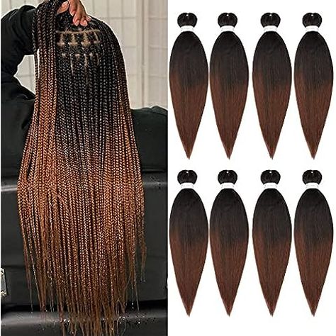 Amazon.com : X-pression Ultra Braid (4 pack, M1B/33) : Beauty & Personal Care Senegalese Twist Crochet Hair, Ombre Braiding Hair, Box Braid Hair, Kanekalon Braiding Hair, Crochet Hair Extensions, Ombre Hair Extensions, Cosplay Hair, Braids With Extensions, Braid In Hair Extensions