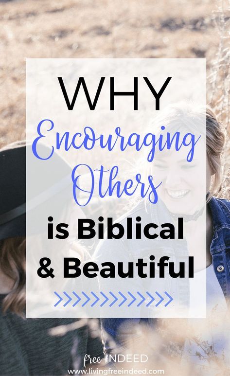 Why encouraging others is biblical and beautiful Christian Friendship, Free Indeed, Biblical Inspiration, Bible Devotions, Encouraging Scripture, Christian Encouragement, Christian Blogs, Spiritual Inspiration, Christian Living