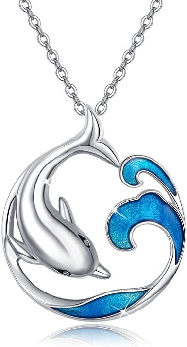 Jumping Dolphin, Dolphin Pendant, Dolphin Gifts, Wave Pendant, Wave Jewelry, Cute Whale, Whale Necklace, Dolphin Necklace, Dolphin Earrings