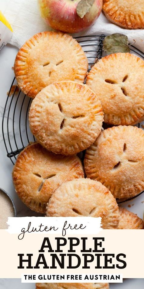 Satisfy your sweet tooth with these irresistible Caramel Apple Hand Pies! Featuring a rich, gooey caramel apple filling inside a flaky, golden gluten free pie crust, these hand pies are the perfect treat for any occasion. Ideal for fall gatherings, cozy afternoons, or a delightful dessert, this easy recipe will have everyone coming back for more. Enjoy the flavors of autumn with every bite! Caramel Apple Filling, Caramel Apple Hand Pies, Fall Desserts Gluten Free, Gluten Free Apple Recipes, Gluten Free Apple Pie, Gluten Free Apple, Apple Caramel, Gluten Free Cake Recipe, Gluten Free Pie Crust