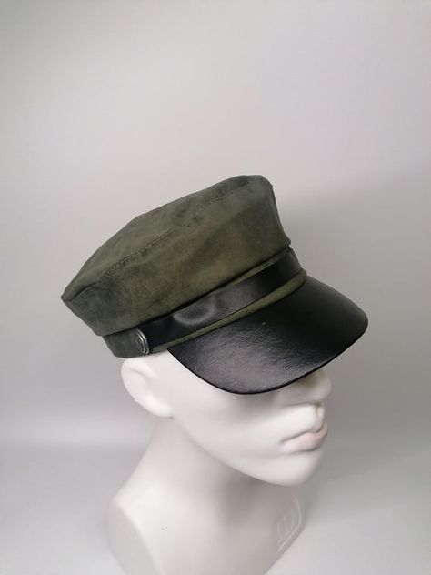 Captain Cap, Military Cap, Sailor Hat, Fabric Stamping, Green Hat, Cashmere Fabric, Military Hat, Sports Models, Rainy Weather