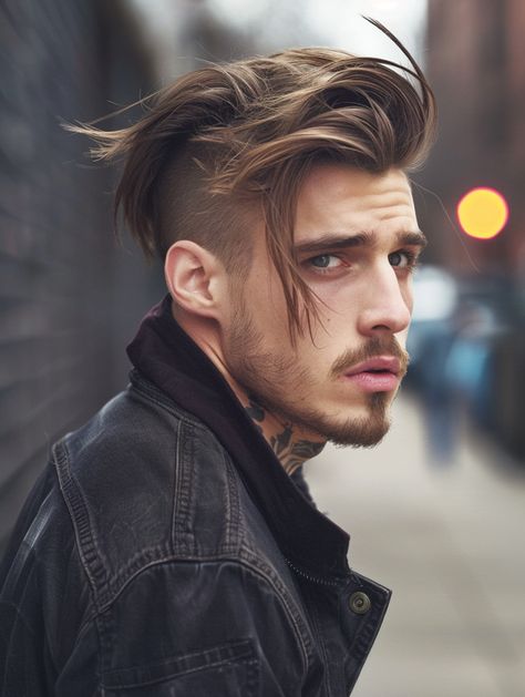 Discover 31 Diverse Side Swept Undercut for Men Styles: From Classic to Modern Trends Mens Haircut Short On Sides Long On Top, Under Cut Men's Hairstyle, Long Hair Faded Sides Men, Long Hair Shaved Sides Men, Man Undercut, Short Side Swept Hairstyles Men, Men Undercut Hairstyle, Side Swept Undercut Men, Mens Long Hair Undercut Shaved Sides