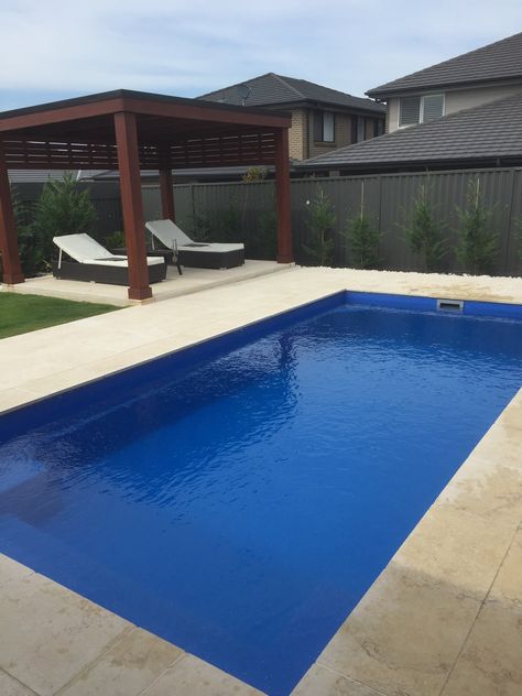 Dark Blue Pool Liner, Costal Country, Dark Blue Pool, Outdoor Herb Garden, Plunge Pools, Pool Liner, Pool Backyard, Pool Liners, Blue Pool