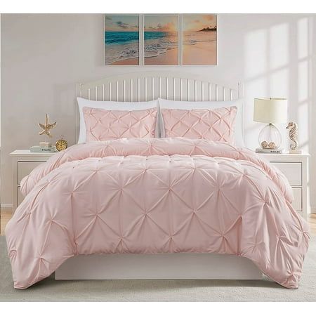 Elevate your bedroom's aesthetic with a classic, contemporary comforter with a soft and cozy fabric designed in a luxurious and stylish pin-tuck pinch pleat design. Designed to seamlessly blend style and comfort, this bedding ensemble is the perfect addition to your sanctuary. This soft texture pin-tuck pleat style creates a peaceful and relaxing atmosphere with a touch of elegance to the solid color backdrop, creating a visual masterpiece that effortlessly transforms your room. Add a subtle tou Pintuck Comforter, Textured Duvet, Contemporary Duvet Covers, Quilted Duvet Cover, Material Bed, Queen Comforter Sets, Bed Sets, Queen Comforter, Twin Duvet