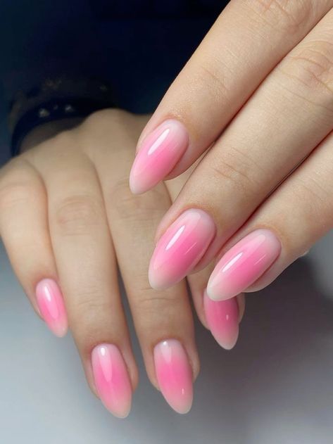 Aura Nails White And Pink, Aura Nails Light Pink, Easy Pink Nail Art, Baby Pink Aura Nails, Pink Acrylic Ideas, Nail Ideas Aura, Pink Aura Nails Almond, Aura Nail Design, Aura Pink Nails