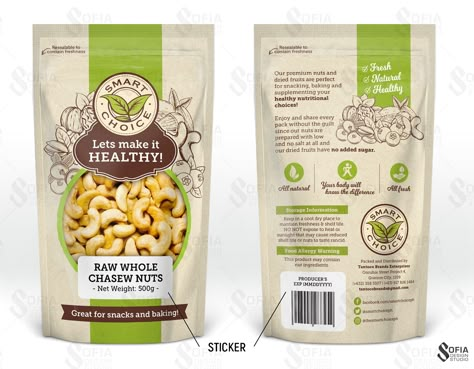 Package Designing, Back Of Packaging Design, Back Packaging Design, Cashew Packaging Design, Pouch Packaging Design, Ingredients Design, Dryfruit Packaging Design, Dry Fruits Packing, Dry Fruits Packaging Design