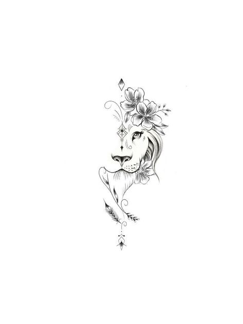 Lioness Spine Tattoo For Women, Lion Tattoo Spine, Half Lion Face Tattoo For Women, Women's Wrist Tattoos, Feminine Lion Tattoo For Women, Fineline Tattoo Ideas Women, Tatoos Woman Chest, Feminine Strength Tattoo, Leo Tattoo For Women