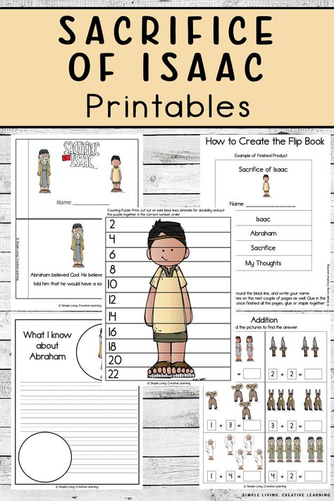 Worksheet 1st Grade, Sacrifice Of Isaac, Abraham And Isaac, Sunday School Worksheets, Living Sacrifice, Story Of Abraham, Bible Crafts Sunday School, Worksheet Preschool, Bible Worksheets