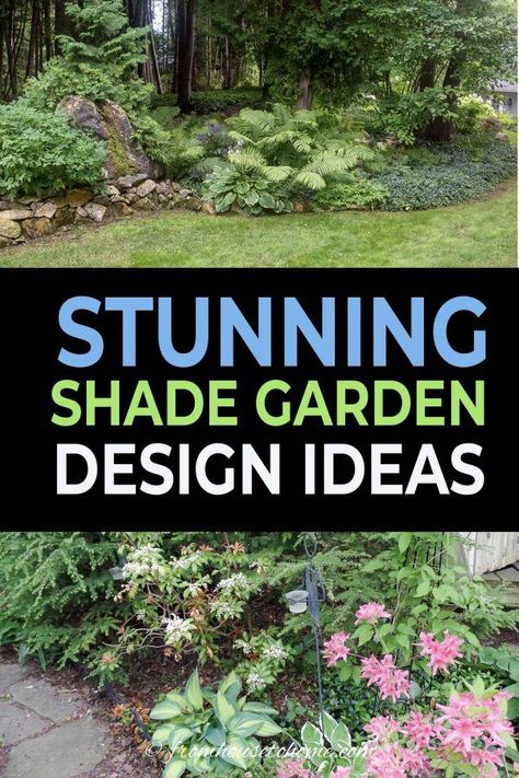 Whether you are gardening in a small space, a large backyard or even a side yard, creating a beautiful shade garden design is possible. Find some shade garden ideas and inspiration that will help you build the shade garden design of your dreams. | Gardening Shade Perennial Garden, Shade Garden Ideas, Shade Loving Shrubs, Garden Planning Layout, Shade Landscaping, Shade Garden Design, Woodland Gardens, Shade Garden Plants, Garden Design Layout