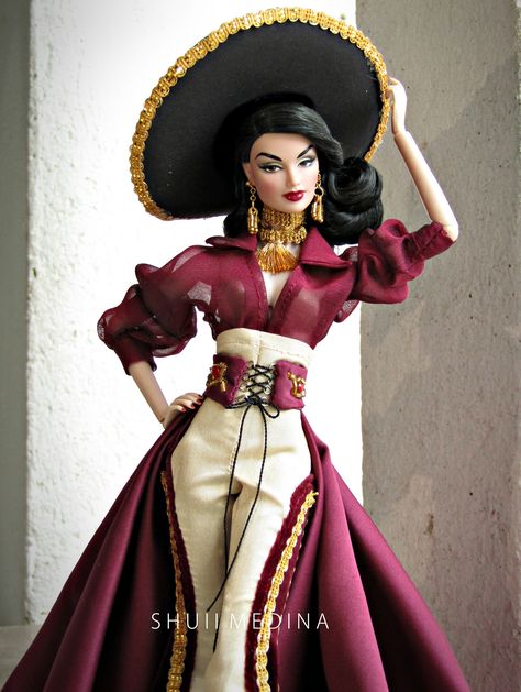 https://flic.kr/p/2b7AY8K | Charreria Fiesta Mexicana Mariachi Dress, Mexican Traditional Clothing, Mariachi Outfit, Outfit Mexicano, Vestido Charro, Medusa Costume, Traditional Mexican Dress, Mexican Doll, Mexican Fashion