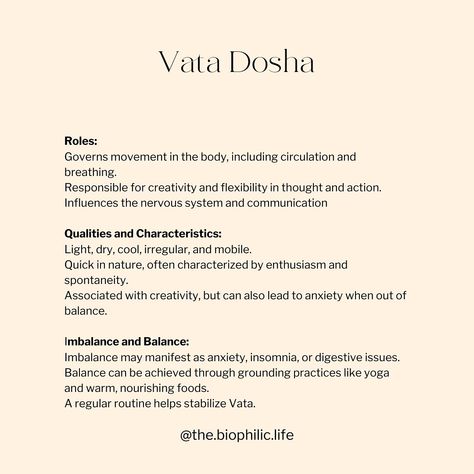 The three doshas #vata #pitta and #kapha One thing I have noticed since becoming a student of Ayurveda, is that I am always trying to figure out what #dosha my friends and family are! They have no idea how my brain whirrs as I try to figure it out ! We are all a combination of the three doshas, but one is always a little more prominent than the others . Sometimes , two doshas can be very prominent in a person . In very rare cases, someone can be #tridoshic (equal parts of all three doshas... Vata Pitta, Vata Dosha, Ayurvedic Healing, Nourishing Foods, Healing Meditation, Hoi An, Healing Journey, Figure It Out, Insomnia