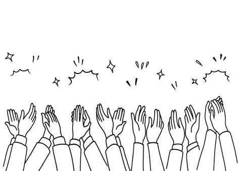 Applause hand draw,human hands clapping ... | Premium Vector #Freepik #vector #hand #cartoon #hands #celebration Crowd Drawing, Draw Human, Human Hands, Easy Doodle Art, Easy Doodles Drawings, Doodle Lettering, Hand Draw, Cartoon Logo, Human Hand