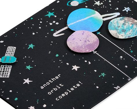 Amazon.com: Papyrus Space Birthday Card (Journey Gets More Spectacular) : Everything Else Space Birthday Card, Celebrating Birthday, Diy Space, Birthday Card Drawing, Sister Birthday Card, Unique Birthday Cards, Birthday Card Craft, Husband Birthday Card, Creative Diy Gifts