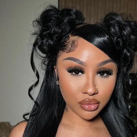 MagicMike💶 on Instagram: "This style was so cute and girly 😍😍😍😭  Frontal wig install using @hairsofab 🔥😍" Wig Install Hairstyles, Pretty Edges, Edges Wig, Frontal Wig Install, High Ponytail Hairstyles, Wig Install, High Ponytail, High Ponytails, Frontal Wig