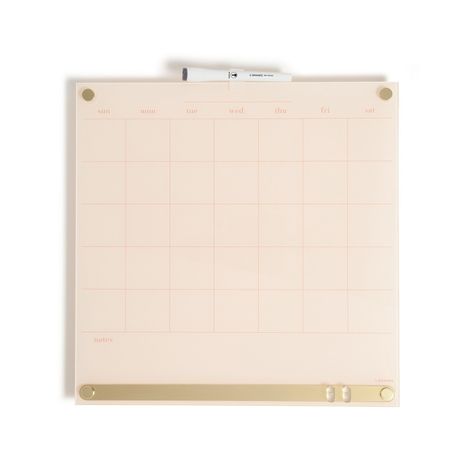 Elevate your scheduling game with this 16" x 16" Acrylic Dry Erase Calendar with Metal Bulletin Strip in Cream and Gold. This sophisticated calendar seamlessly blends style and function with its cream frameless board adorned with gold finish hardware. The premium acrylic surface ensures effortless cleaning, providing the perfect canvas for your monthly plans and events. The magnetic bulletin strip adds versatility, allowing you to pin notes, photos, and more. Included in this chic set are a magn Ethereal Bedroom, Acrylic Dry Erase Board, Dry Erase Wall Calendar, College Necessities, Room Wishlist, Dorm Stuff, Whiteboard Calendar, Dry Erase Wall, Coastal Room