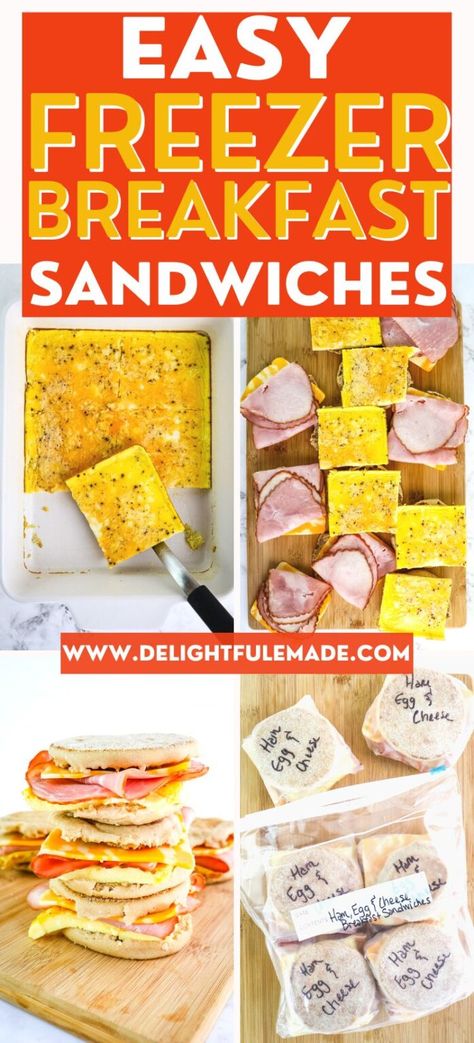 Healthy Breakfast Sandwiches {EASY Freezer Breakfast Sandwiches} Meal Prep Breakfast Sandwich, Easy Freezer Breakfast, Healthy Breakfast Sandwiches, Hunting Recipes, Budget Meal Prep, Healthy Breakfast Sandwich, Fall Meals, Freezer Food, Freezer Breakfast Sandwiches