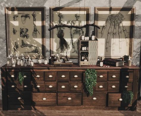 Sims 4 Cc Dark Academia Clutter, Sims 4 Cc Oddities, Ts4 Cc Witch Decor, Sims 4 Apothecary Cc, Sims 4 Anthropologie Cc, Sims 4 Apothecary, Sims 4 Taxidermy Cc, Sims Witch Cc, Sims 4 Cc Witch Furniture