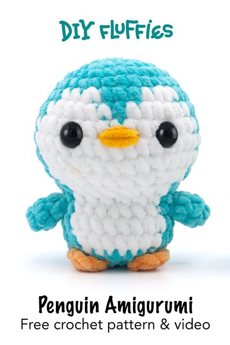 Crocheted Penguins Free, Penguins Crochet Free Pattern, Crochet Plush Penguin, Crochet Mini Penguin Pattern Free, Easiest Amigurumi Pattern Free, Quick Crochet Patterns Amigurumi, Amigurumi Free Pattern Disney, Penguin Pattern Crochet, Free Crochet Pattern Penguin