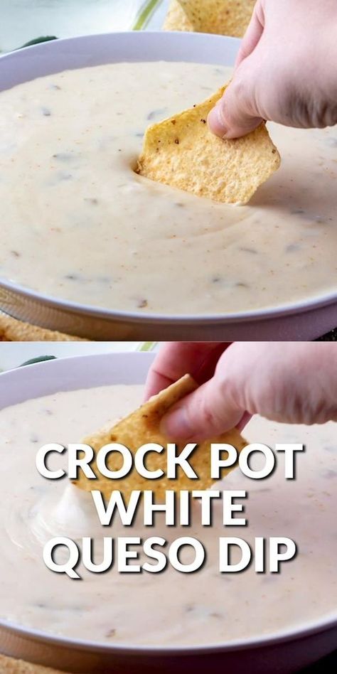 Velveeta White Queso Dip Crock Pot, Queso Blanco Dip Velveeta Rotel, Crock Pot White Queso Dip, Queso Dip Videos, Queso Blanco Dip Crockpot, White Caso Dip, White Queso Dip Crockpot Velveeta, Queso Blanco Dip Velveeta, Velveeta Queso Dip Crock Pot