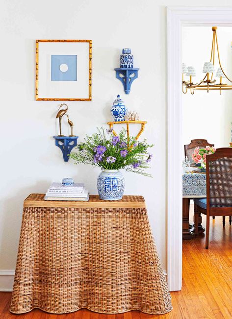 Tour A Classic Southern Home That's Inspired By Old Florida Style South Florida Home Decor, Old Florida Interior Design, Grandmillenial Style Buffet Decor, Old Florida Decor Interior Design, Vintage Florida Decor House, Old Southern Homes Interior, Southern House Decor, Modern Southern Home Decor, Old Florida Decor