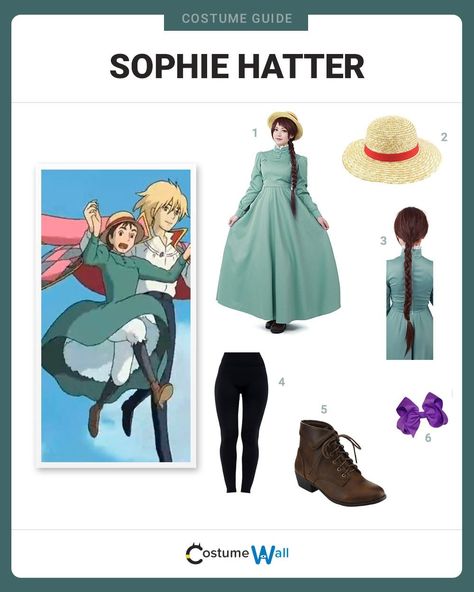 Sophie Costume Howl's Moving Castle, Sophie Howls Moving Castle Outfit, Howl’s Moving Castle Cosplay, Sophie Cosplay Howls Moving Castle, Sophie Hatter Cosplay, Howl And Sophie Cosplay, Sophie Howls Moving Castle Cosplay, Howls Moving Castle Inspired Outfit, Howls Moving Castle Outfit