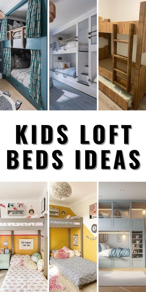 Built In Bunkbeds For Kids, Built In Loft Beds For Kids, Kids Bedroom Furniture Ideas, Small Shared Kids Bedroom, Feature Stairs, Boys Loft Beds, Teen Bunk Beds, Loft Bed Ideas For Small Rooms, Cottage Airbnb