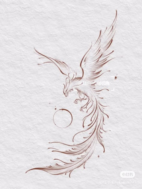 Phoenix Back Tattoo, Small Phoenix Tattoos, Phoenix Bird Tattoos, Phoenix Tattoo Design, Fire Tattoo, Cute Tiny Tattoos, Phoenix Tattoo, Spine Tattoos, Black Ink Tattoos