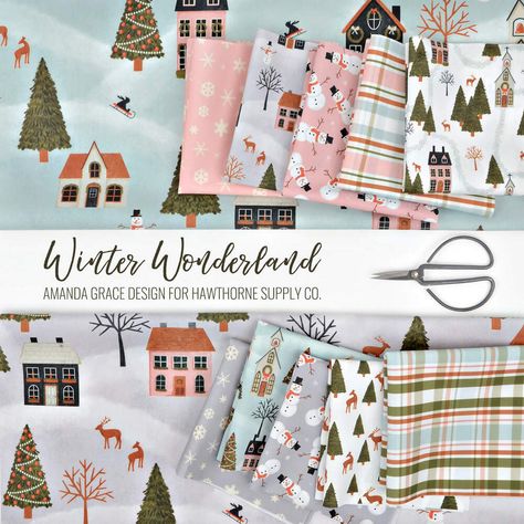 Surface Pattern Design Inspiration, Surface Patterns, Pattern Design Inspiration, Quilt Fabric Collections, Indie Sewing Patterns, Winter Fabric, Pattern Play, 8 Months, Fabric Bundle