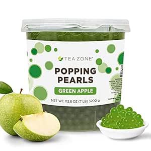 Popping Pearls, Popping Boba, Apple Pop, Tea Cocktail, Boba Pearls, Fruit Pops, Tea Snacks, Dessert Toppings, Flavored Syrup