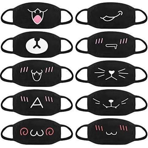 Anime Mouth, Mouth Mask Design, Mouth Mask Fashion, Cute Masks, Mask Drawing, Crochet Mask, Fashion Anime, Face Mask Tutorial, Mask Tutorial