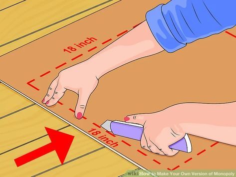 How to Make Your Own Version of Monopoly (with Pictures) - wikiHow Monopoly Game Pieces Printable, Homemade Monopoly Board, Diy Monopoly Board Ideas, How To Make A Board Game, Diy Monopoly Board, Homemade Monopoly, Giant Monopoly, Custom Monopoly Board, Make Your Own Monopoly