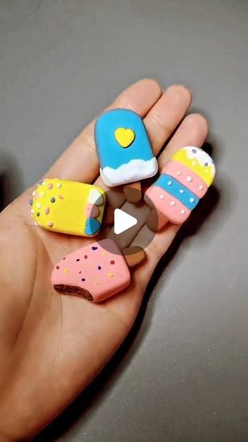 Clay Ice Cream, Ice Cream Art, Clay Moulding, Model Magic, Magic Crafts, Ice Creams, Polymer Clay Tutorial, Clay Tutorials, Islamic Love Quotes