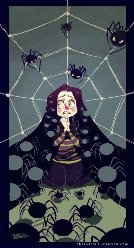 PHOBIA by https://www.deviantart.com/cbernie on @DeviantArt Spider Phobia, Fear Of Spiders, Creepy Core, Art Of Animation, Inspirational Illustration, Sailor Moon Fan Art, Creepy Crawlies, Yes I Have, A Bug