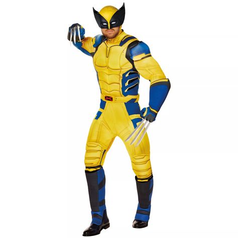 Adult Wolverine Costume - Deadpool and Wolverine - Spirithalloween.com Steampunk Mens Costume, Steampunk Womens Costume, Wolverine And Deadpool, Disney Baby Costumes, Wolverine Costume, Safari Costume, Werewolf Costume, Firefighter Costume, Military Costumes